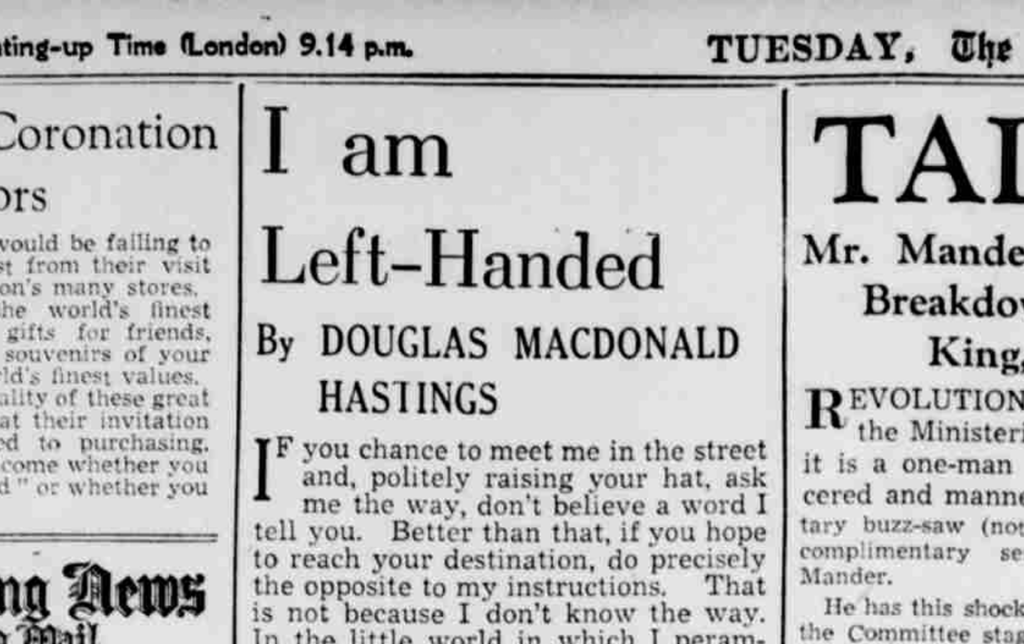 Screenshot of the article title